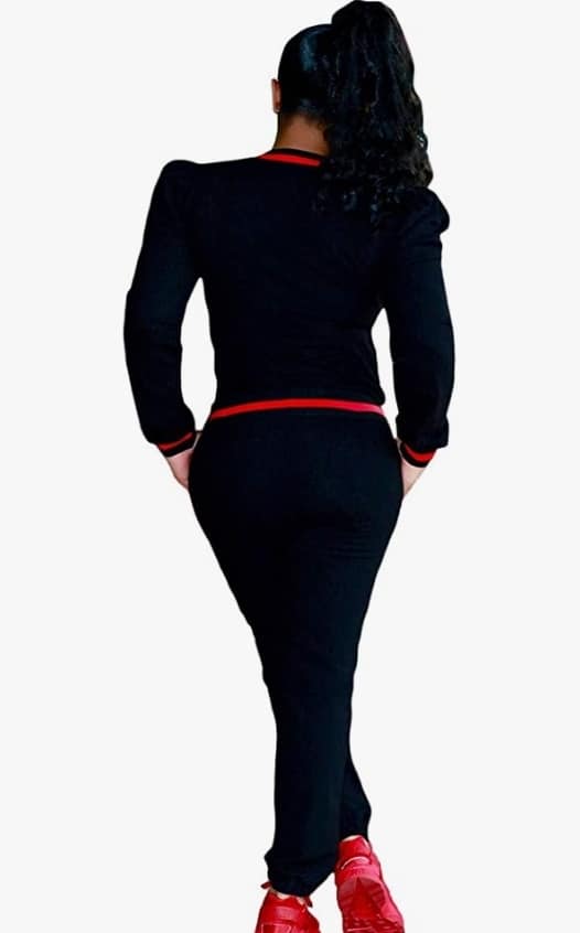 Black and Red DST Jogger Set
