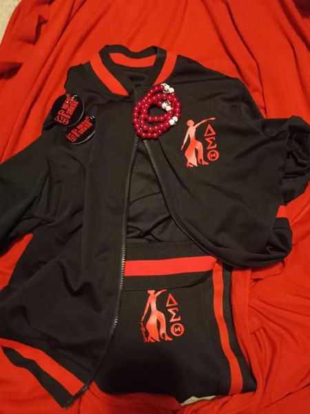 Black and Red DST Jogger Set