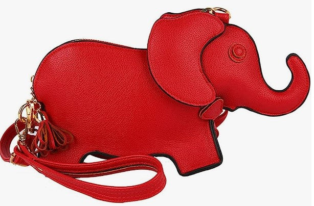 Elephant Cross Over Purse Red