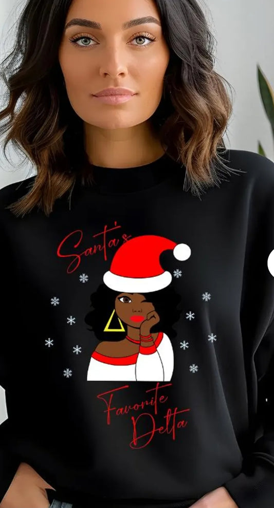 Christmas Long Sleeve Tee Santa Girl