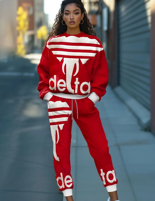 Delta Red and White Elephant Jogger