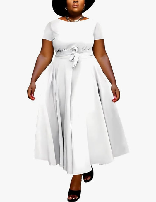 High Waist Mid Length Dress