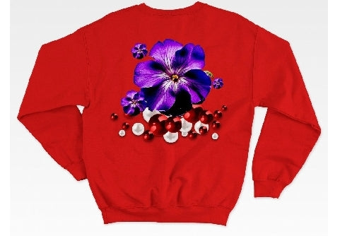 African Violet Red Sweatshirt