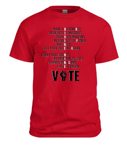 Red Short Sleeve Your Vote Matters