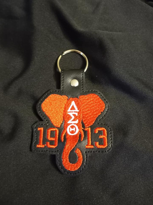 DST Embroidered Keychains