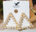Pearl Pyramid Small Earrings